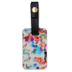 Paint Splashes Canvas                                      Luggage Tag (one Side) by LalyLauraFLM