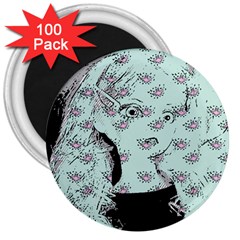 Wide Eyed Girl 3  Magnets (100 Pack) by snowwhitegirl