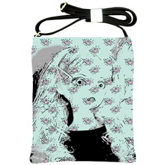 Wide Eyed Girl Shoulder Sling Bag by snowwhitegirl