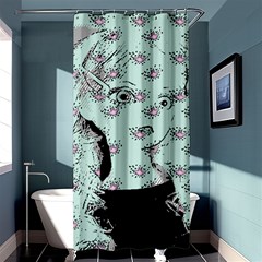 Wide Eyed Girl Shower Curtain 36  X 72  (stall)  by snowwhitegirl