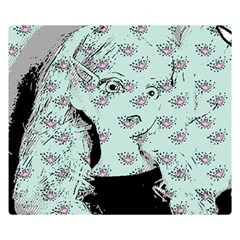 Wide Eyed Girl Double Sided Flano Blanket (small)  by snowwhitegirl