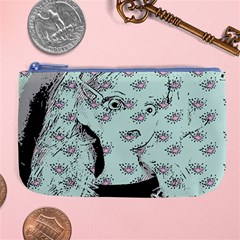 Wide Eyed Girl Large Coin Purse by snowwhitegirl