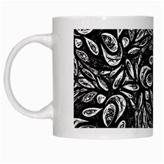 Fabric Pattern Flower White Mugs by Bajindul