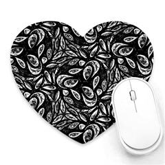 Fabric Pattern Flower Heart Mousepads by Bajindul