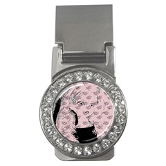 Wide Eyed Girl Pink Money Clips (cz)  by snowwhitegirl