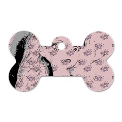 Wide Eyed Girl Pink Dog Tag Bone (one Side) by snowwhitegirl