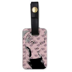 Wide Eyed Girl Pink Luggage Tag (one Side) by snowwhitegirl