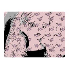 Wide Eyed Girl Pink Double Sided Flano Blanket (mini)  by snowwhitegirl