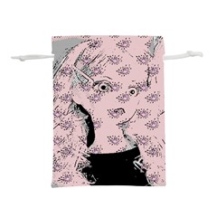 Wide Eyed Girl Pink Lightweight Drawstring Pouch (m)