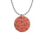 Fruit Apple 1  Button Necklace Front