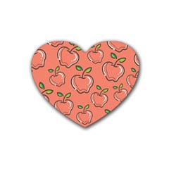 Fruit Apple Rubber Coaster (Heart) 