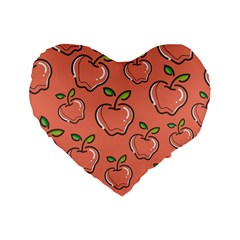 Fruit Apple Standard 16  Premium Heart Shape Cushions