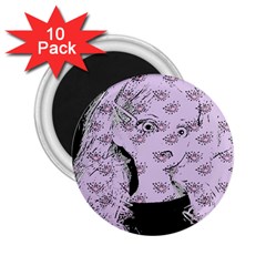 Wide Eyed Girl Lilac 2 25  Magnets (10 Pack)  by snowwhitegirl