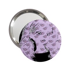 Wide Eyed Girl Lilac 2 25  Handbag Mirrors by snowwhitegirl