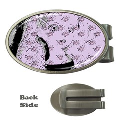 Wide Eyed Girl Lilac Money Clips (oval)  by snowwhitegirl