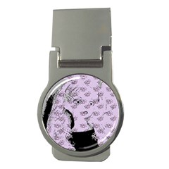 Wide Eyed Girl Lilac Money Clips (round)  by snowwhitegirl