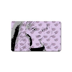 Wide Eyed Girl Lilac Magnet (name Card) by snowwhitegirl