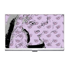 Wide Eyed Girl Lilac Business Card Holder by snowwhitegirl