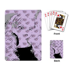 Wide Eyed Girl Lilac Playing Cards Single Design (rectangle) by snowwhitegirl