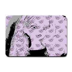 Wide Eyed Girl Lilac Small Doormat  by snowwhitegirl