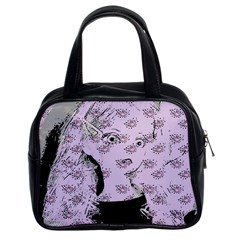 Wide Eyed Girl Lilac Classic Handbag (two Sides) by snowwhitegirl