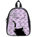 Wide Eyed Girl Lilac School Bag (Small) Front