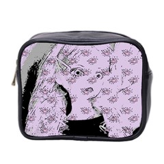 Wide Eyed Girl Lilac Mini Toiletries Bag (two Sides) by snowwhitegirl