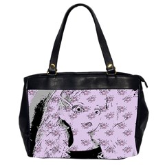 Wide Eyed Girl Lilac Oversize Office Handbag (2 Sides) by snowwhitegirl