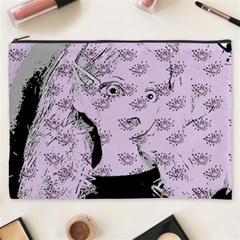 Wide Eyed Girl Lilac Cosmetic Bag (xxxl) by snowwhitegirl