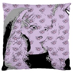 Wide Eyed Girl Lilac Standard Flano Cushion Case (two Sides) by snowwhitegirl