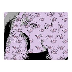 Wide Eyed Girl Lilac Double Sided Flano Blanket (mini)  by snowwhitegirl