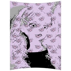 Wide Eyed Girl Lilac Back Support Cushion by snowwhitegirl