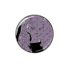 Wide Eyed Girl Grey Lilac Hat Clip Ball Marker (4 Pack) by snowwhitegirl