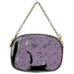 Wide Eyed Girl Grey Lilac Chain Purse (two Sides) by snowwhitegirl