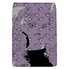 Wide Eyed Girl Grey Lilac Removable Flap Cover (l) by snowwhitegirl