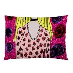 Nineties Girl Glitter Pillow Case by snowwhitegirl