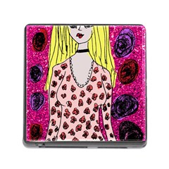 Nineties Girl Glitter Memory Card Reader (square 5 Slot) by snowwhitegirl