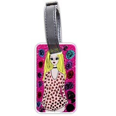 Nineties Girl Glitter Luggage Tag (one Side) by snowwhitegirl