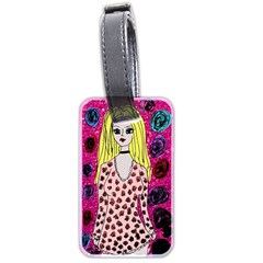 Nineties Girl Glitter Luggage Tag (two Sides) by snowwhitegirl