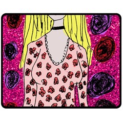 Nineties Girl Glitter Double Sided Fleece Blanket (medium)  by snowwhitegirl