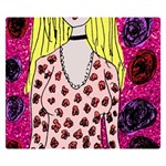 Nineties Girl Glitter Double Sided Flano Blanket (Small)  50 x40  Blanket Front