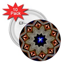 Background Mandala Star 2 25  Buttons (10 Pack)  by Mariart