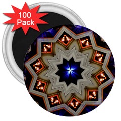 Background Mandala Star 3  Magnets (100 Pack) by Mariart