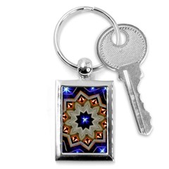 Background Mandala Star Key Chain (rectangle) by Mariart