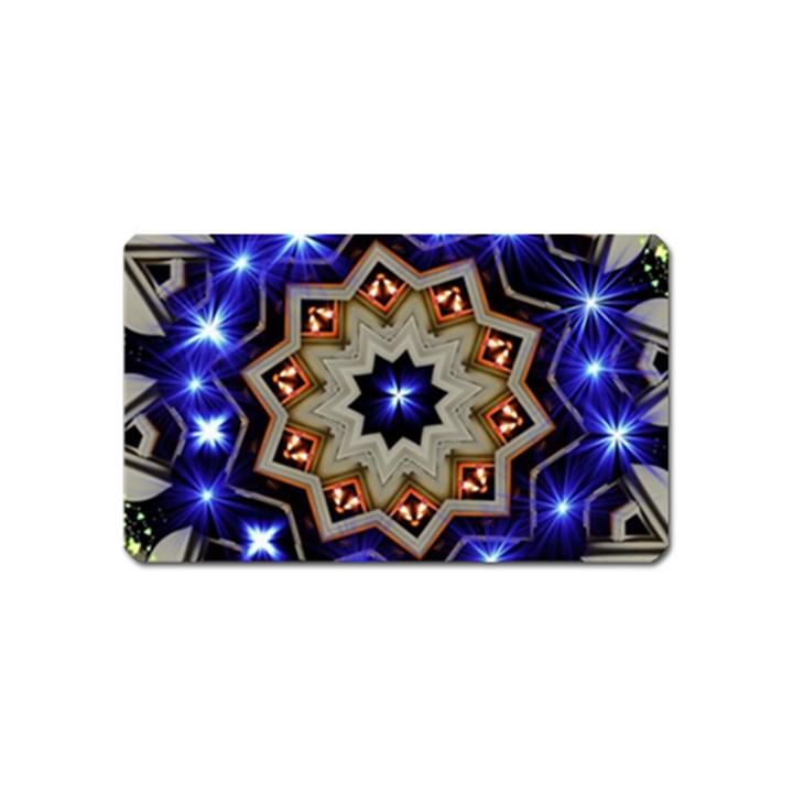 Background Mandala Star Magnet (Name Card)