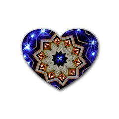 Background Mandala Star Heart Coaster (4 Pack) 