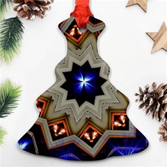 Background Mandala Star Christmas Tree Ornament (two Sides) by Mariart