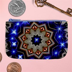 Background Mandala Star Large Coin Purse by Mariart