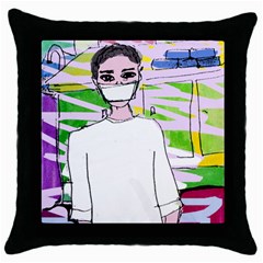 Nurse Throw Pillow Case (black) by snowwhitegirl