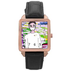 Nurse Rose Gold Leather Watch  by snowwhitegirl